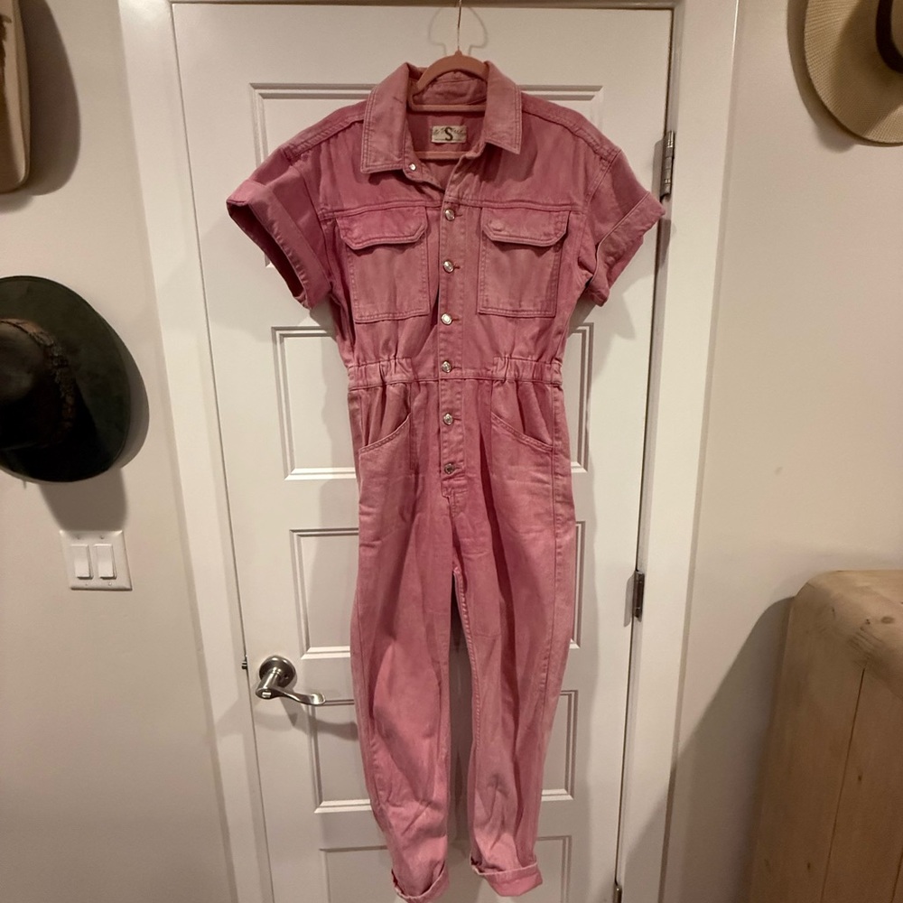 Free People Pink Jumpsuit